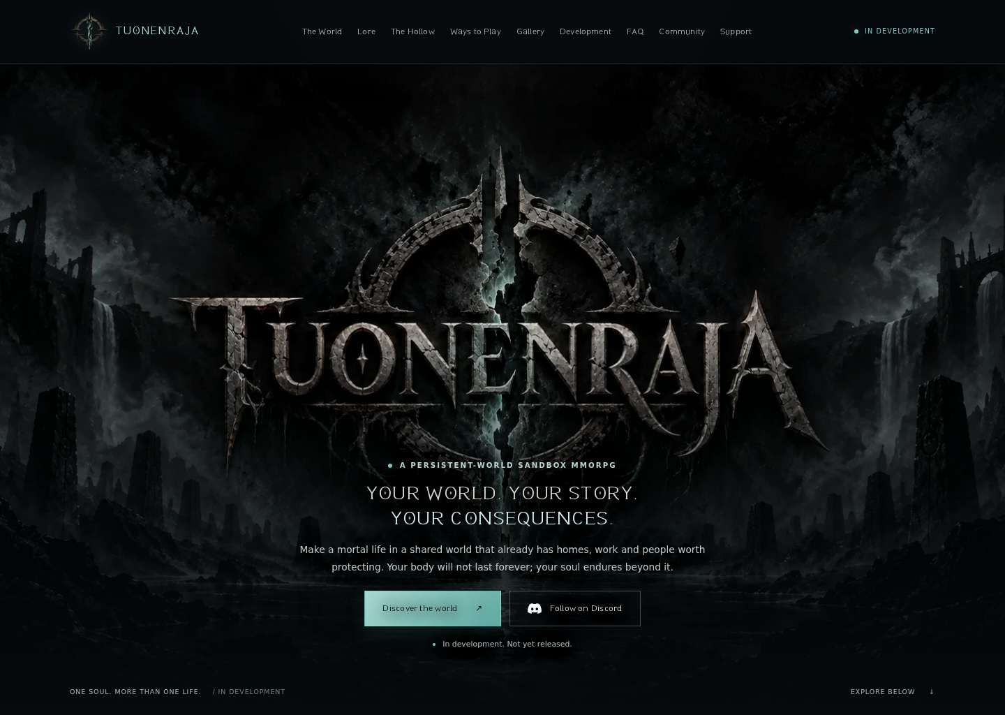 Website preview: Tuonenraja